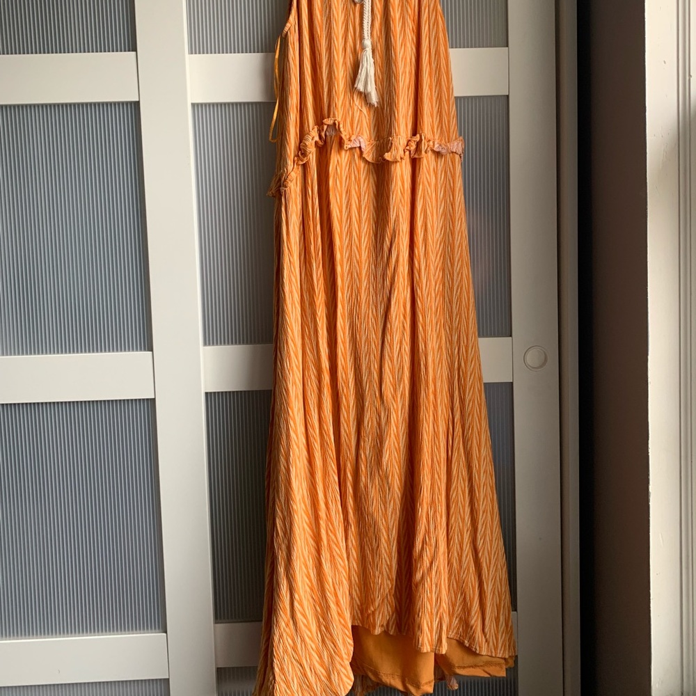 Orange and white Shop Talulah maxi dress with adjustable robe straps